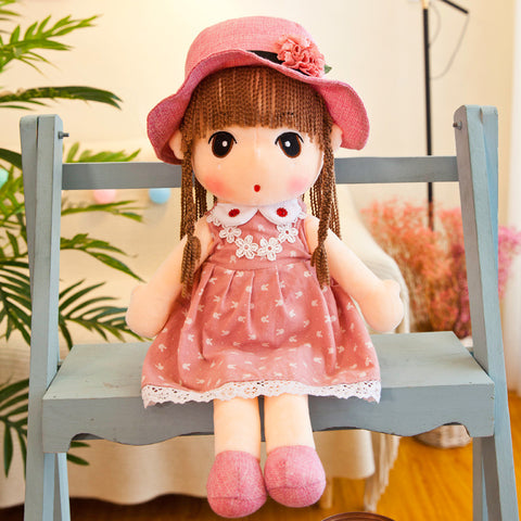 Floral skirt rag doll