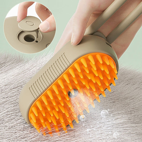 Cat Steam Brush Steamy Dog Brush 3 In 1 Electric Spray Cat Hair Brushes