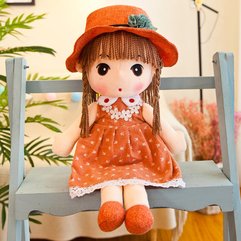 Floral skirt rag doll