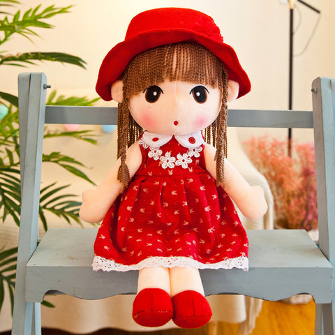 Floral skirt rag doll