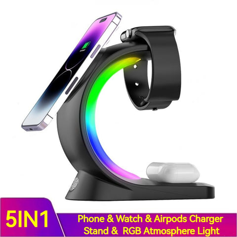 4 In 1 Magnetic Wireless Charger Fast Charging For Smart Phone Atmosphere