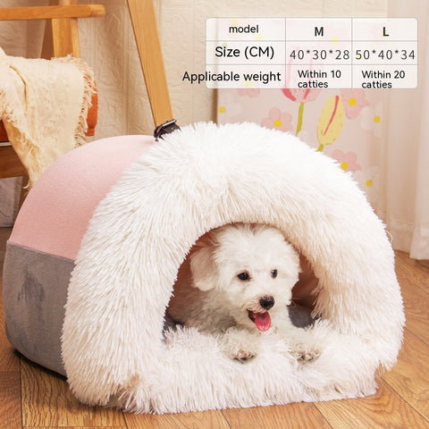 New Splice Portable Pet Nest Portable Autumn And Winter Warm Dog Nest