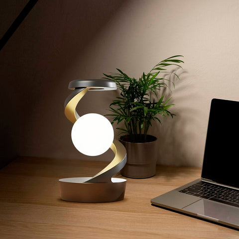 Rotating Moon Desk Lamp With Phone Wireless Charging Sensor Control Table Lamps