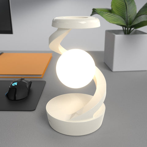 Rotating Moon Desk Lamp With Phone Wireless Charging Sensor Control Table Lamps